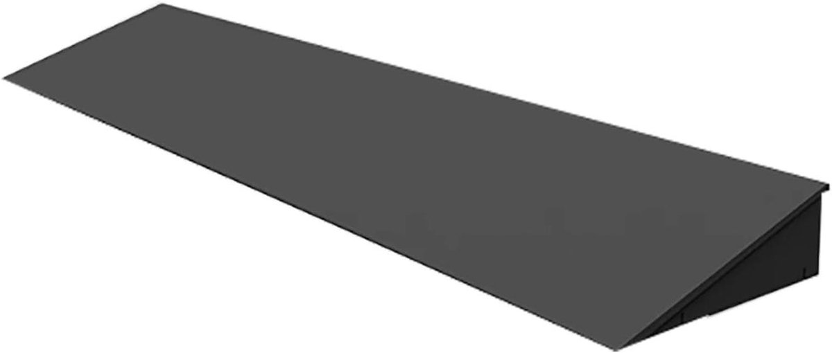 Drempelhelling - Opstap robotstofzuiger - Drempels Overbruggen - Antislip Textuur - 12x2cm - Zwart