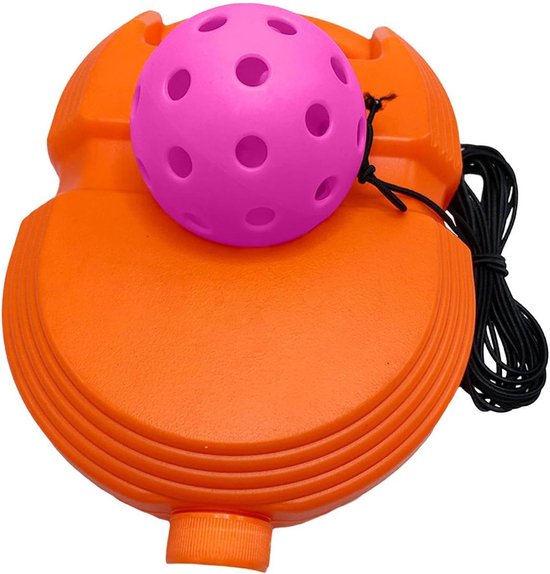 Trainingshulp Bal - Pickleball Set - Zelf Trainen - 40 Gaten Bal - 30 x 26 x 9 cm - Zwart — afbeelding 4