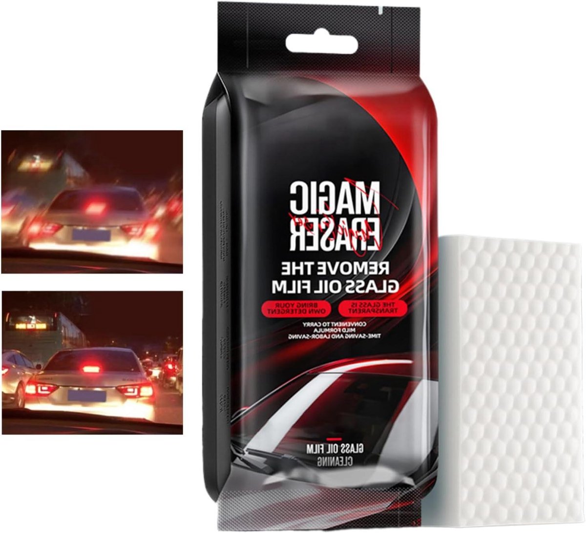 Oliefilmverwijderaar Autoruiten - Glas Reiniger - Veilig Rijden - Krasvrije Formule - 5 Stuks - Grijs