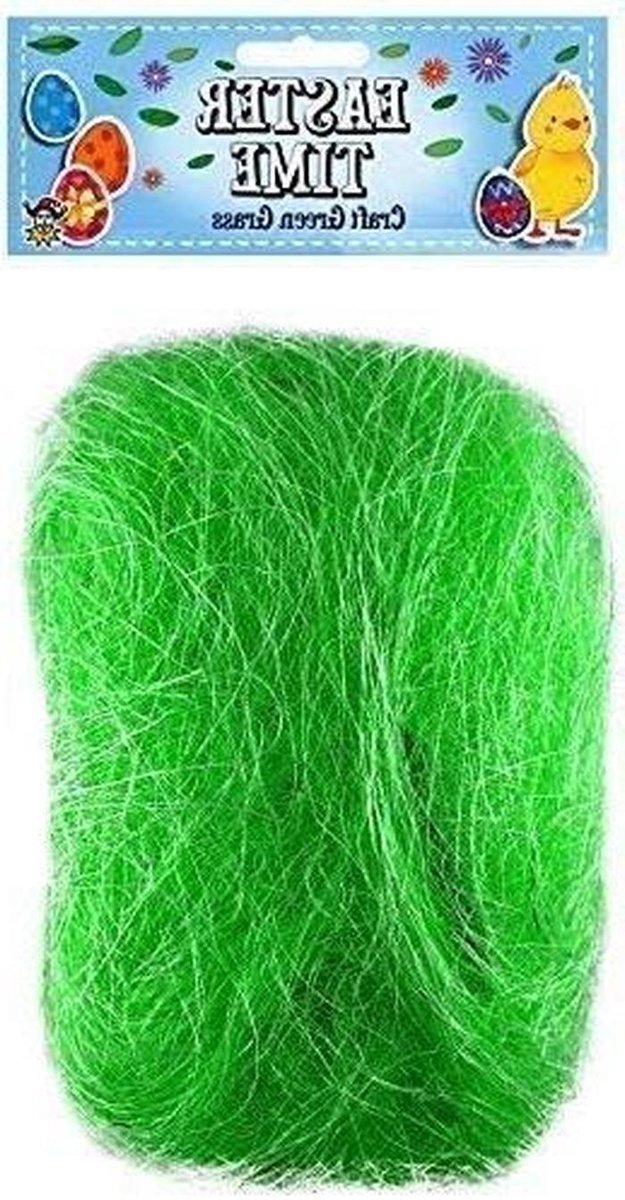 Paasgras Decoratie - Knutselgras - Paasdecoratie Maken - Synthetisch Materiaal - 20 Gram - Groen