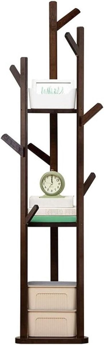 Kledingrek - Kapstok Organizer - Ruimte Besparen - Natuurlijk Bamboe - 40x40x170 cm - Brui