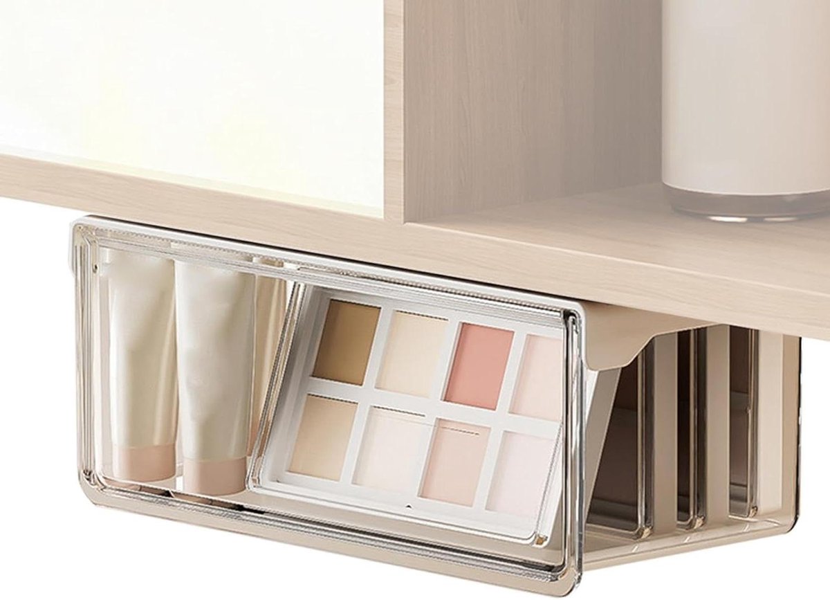 Opbergbak - Lade Organizer - Ruimte Besparen - Stapelbaar Ontwerp - 10x10x11 cm - Transparant