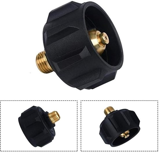 Propaan Regelklep Connector - Gas Adapter - Outdoor Koken - Verstelbare Gasstroom - 10 x 10 x 2 cm - Zwart — afbeelding 3