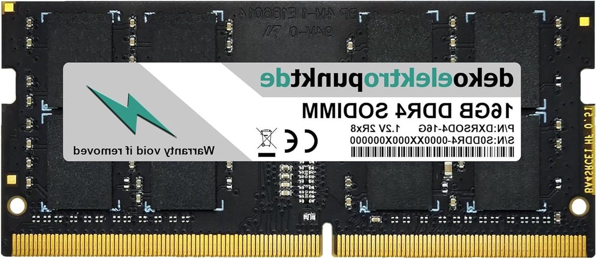Geheugenmodule - RAM upgrade - Laptop versnellen - Plug and Play - 16GB DDR4 - Zwart
