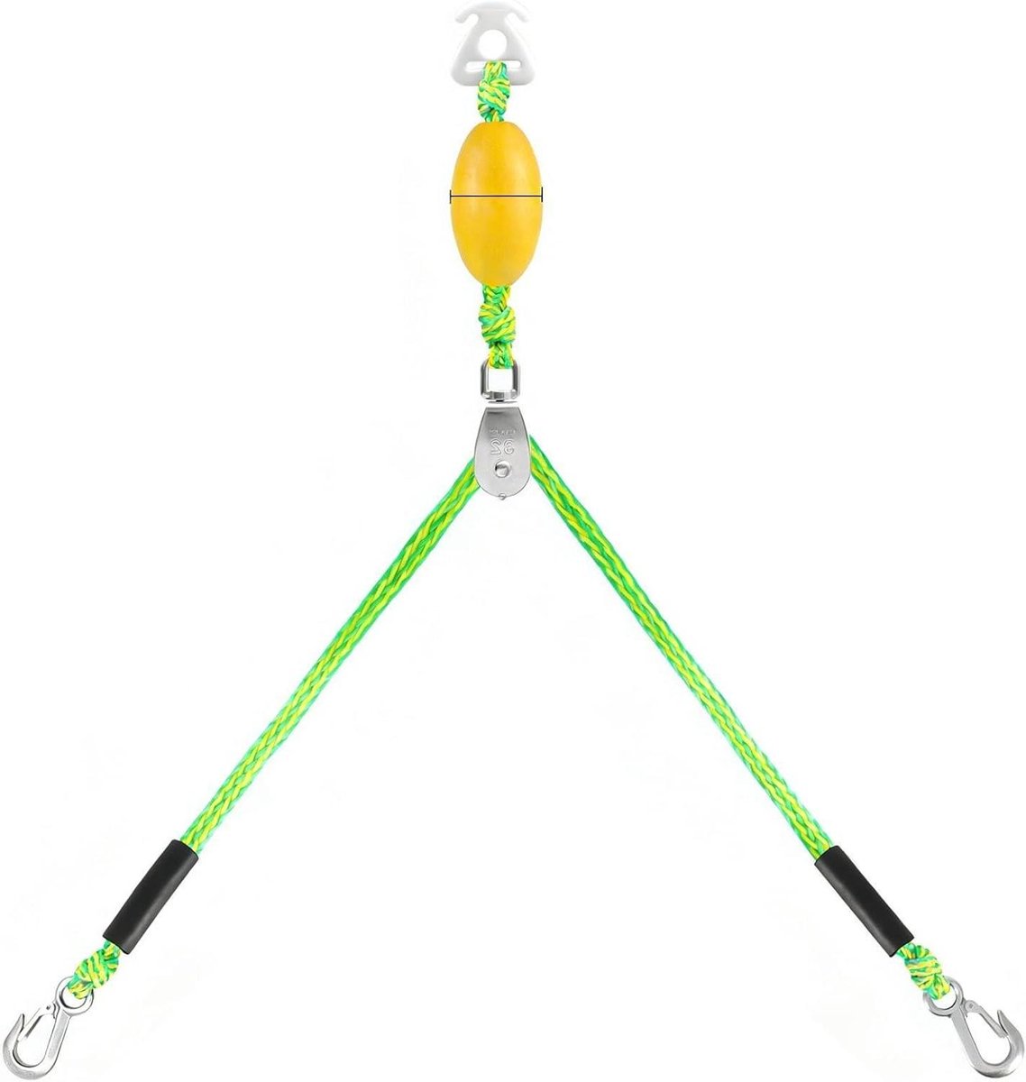 Boottouw Drijvend Harnas - Watersport Touw - Watersport Activiteiten - Dubbele Haak Systeem - 5.2 Meter - Groen
