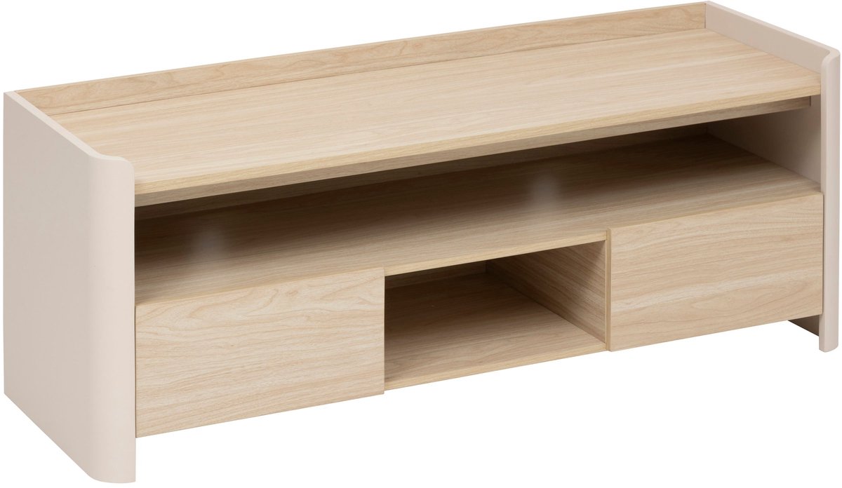 5Five Roundy Tv-meubel 2D-2NIS - 120x40x45cm - Beige