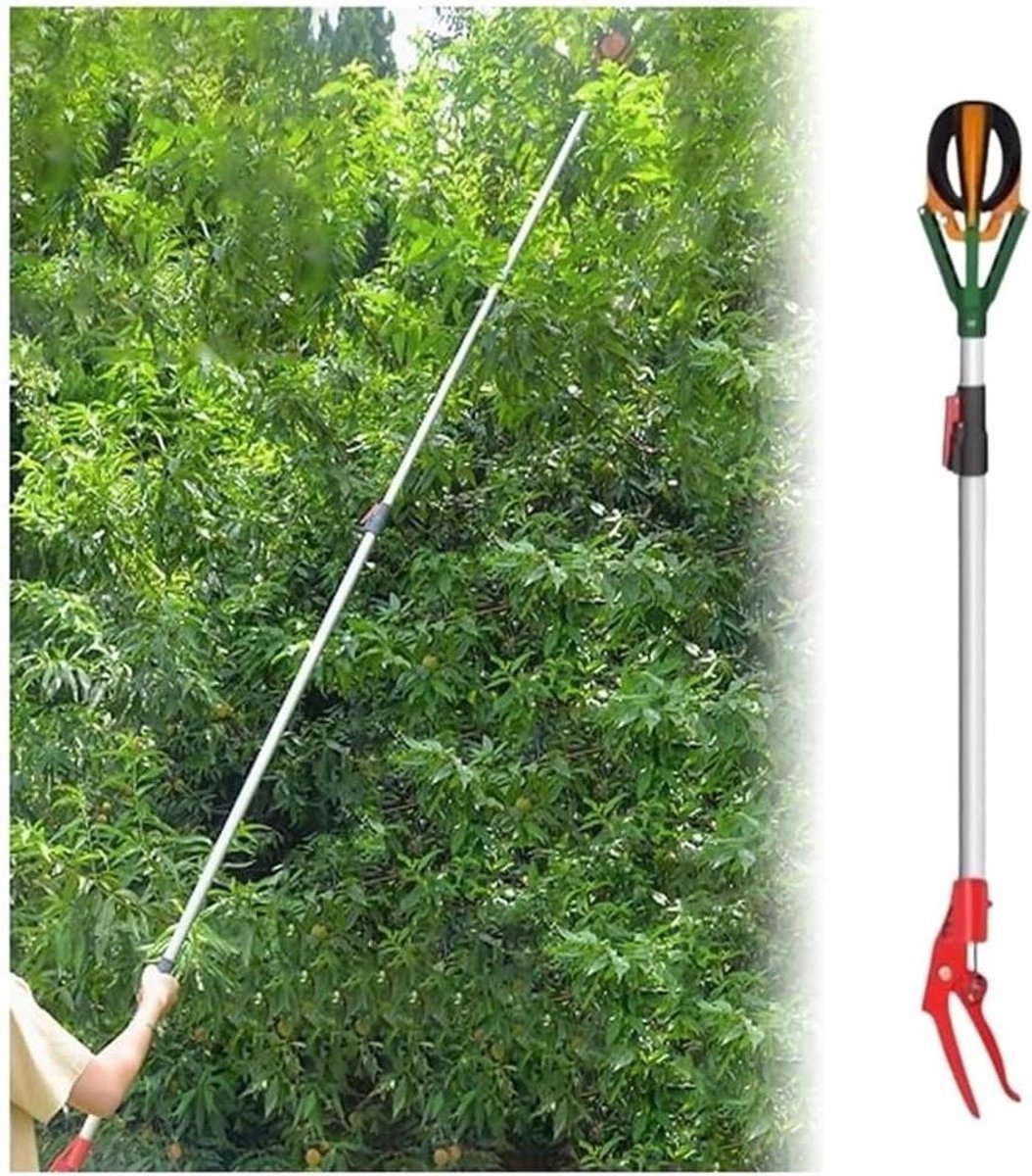 Fruitplukstok, Telescopische fruitplukker, met antisliphandvat, materiaal van aluminiumlegering, boom for peer, citroen, sinaasappel