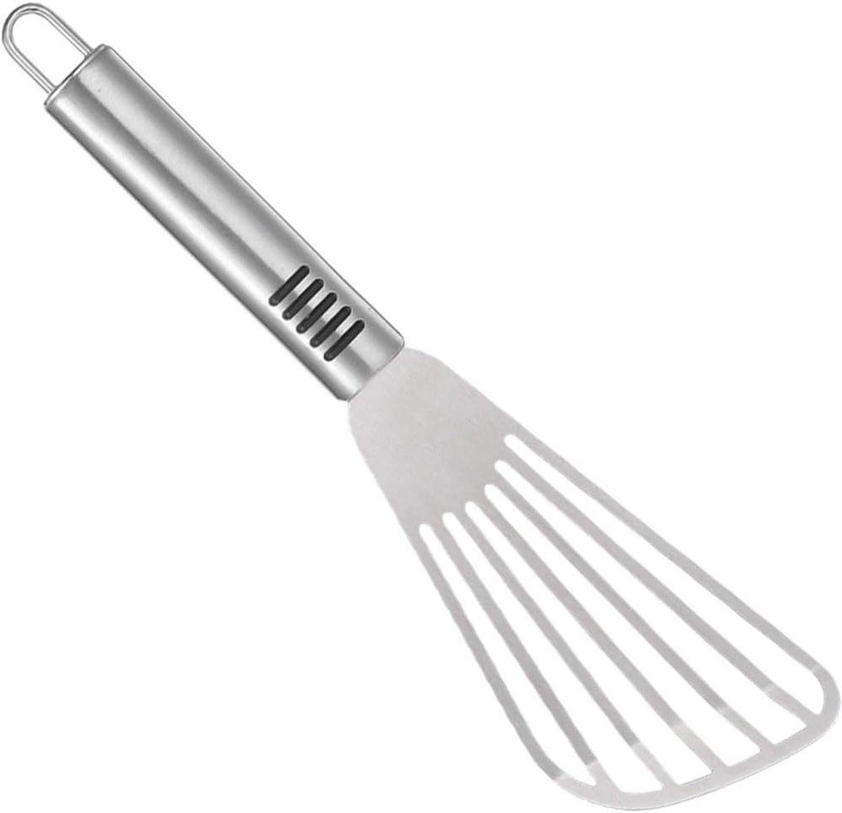 Visspatel - Keuken spatel - Delicaat koken - Sleuf voor vet - 25 cm - Zilver