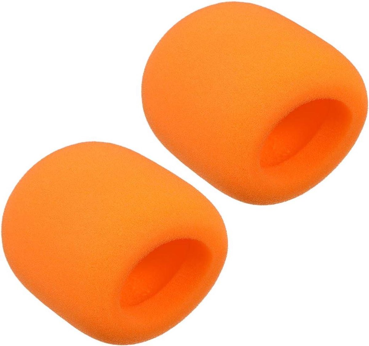 Microfoon Spons - Beschermhoes - Geluid Verbeteren - Dikke Foam - 2 stuks - Oranje