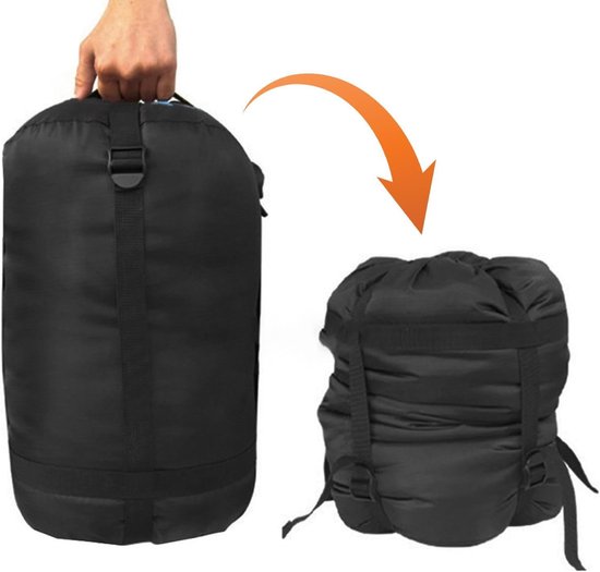 Opbergtas - Compressiezak - Kamperen en reizen - Verstelbare lengte - 43x23cm - Zwart — afbeelding 5