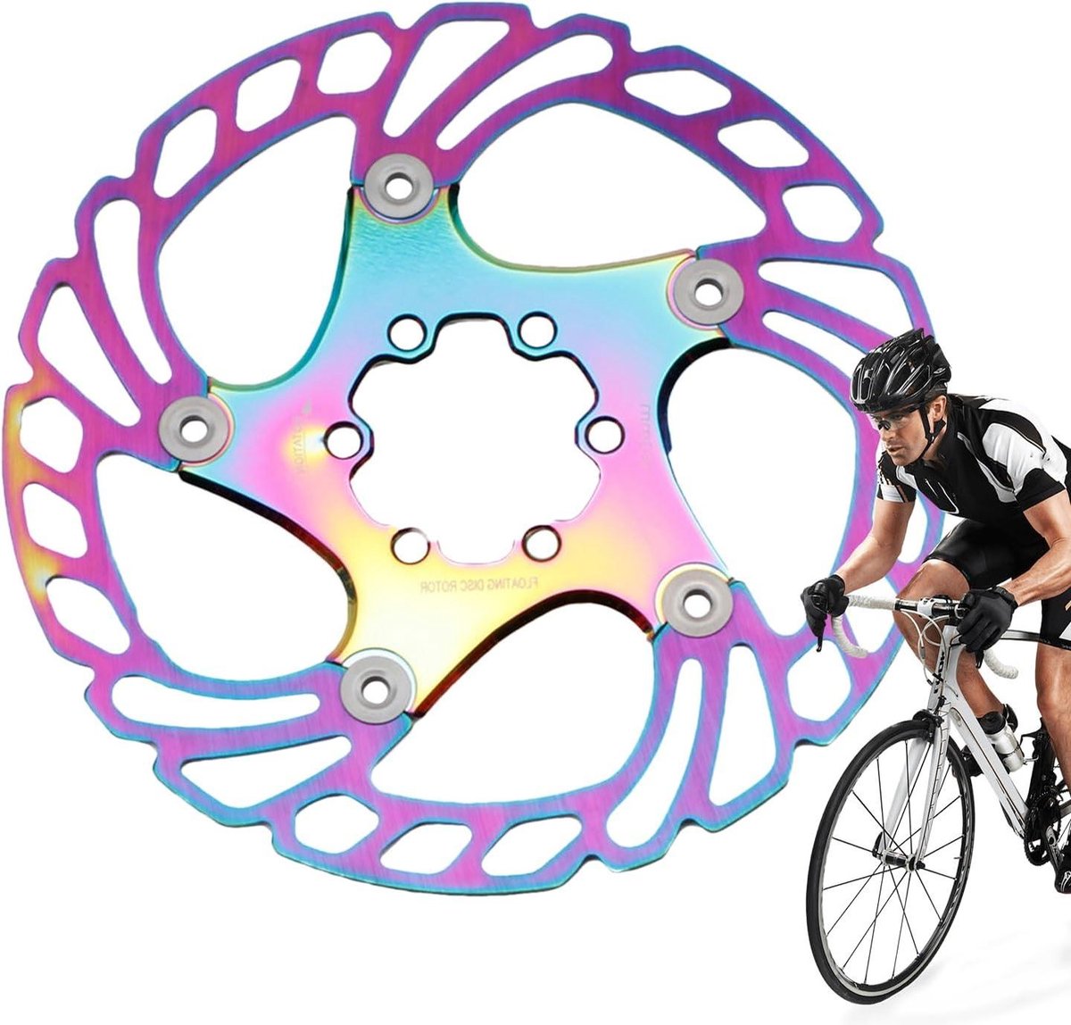 Fiets Remrotor - Schijfrem Rotor - Wielrennen Onderhoud - Modder Afvoer - 14 cm diameter - Gekleurd