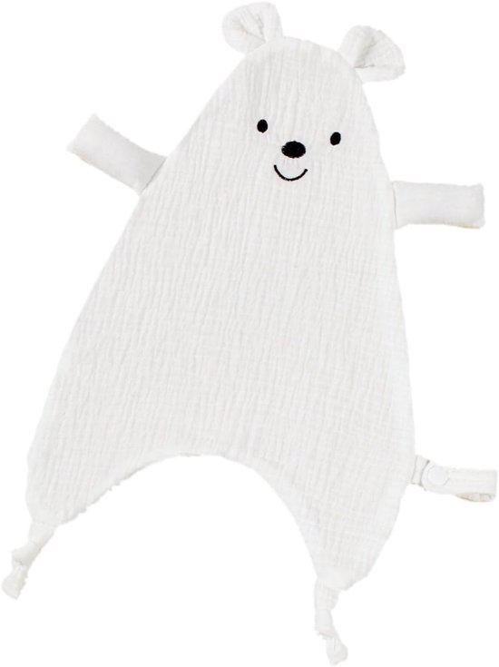 Baby knuffeldeken - Speendoekje veiligheid - Comfort bieden - Vierlaags mousseline - Lichtgewicht - Blauw — afbeelding 5
