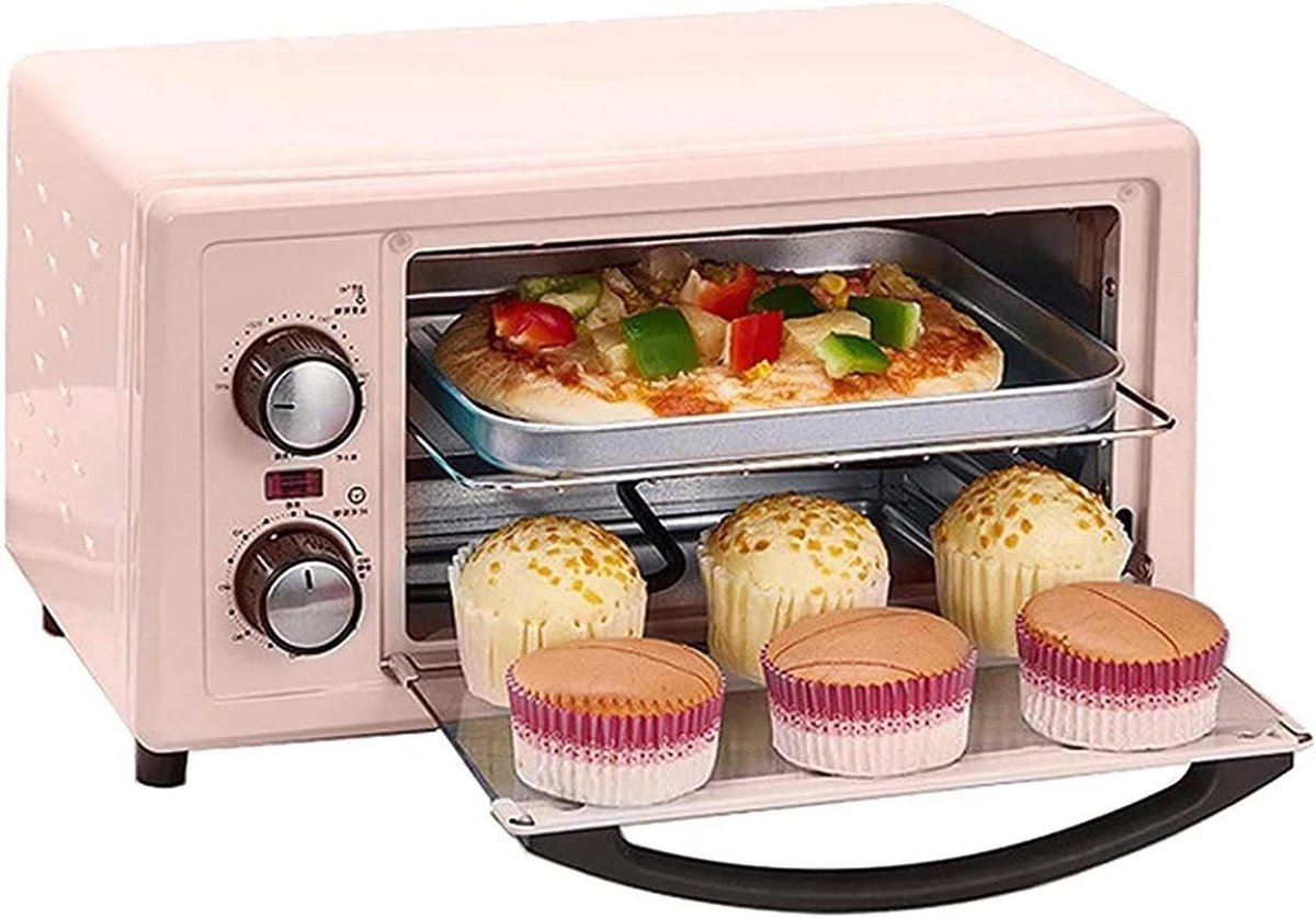Mini Oven - Kleine Bak - Lekker Bakken - Multifunctioneel Apparaat - 11 Liter Capaciteit - Rood