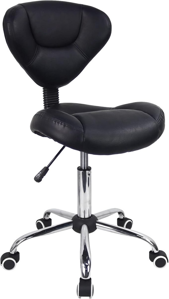Zadelkruk op Wielen - Kapperskruk Ergonomisch - Tabouret - zithoogte verstelbaar