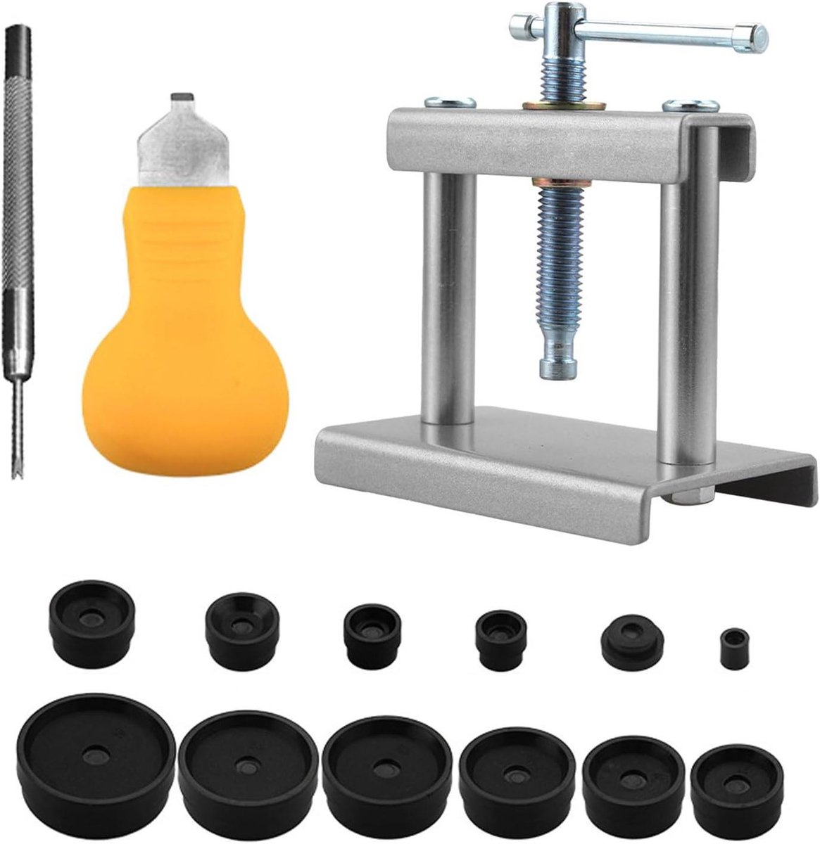 Horloge Reparatie Set - Uurwerk Gereedschap - Horloge Onderhoud - Voor Ronde Wijzerplaten - 16 tot 50mm - Zilver