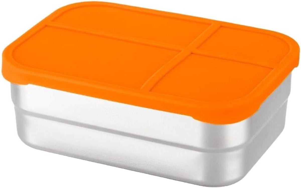 RVS Lunchbox - Voedselcontainer - Snacks bewaren - Lekvrij deksel - 720ML - Oranje
