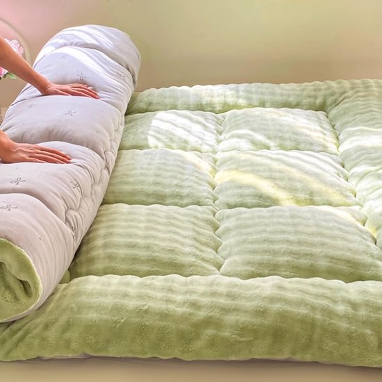 Oprolbare futonmatras - Vloerbed slaapmat - Comfortabel slapen - Ademend en ondersteunend - Full Size Queen - Marrone — afbeelding 2