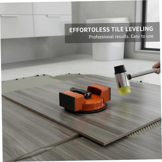 Vloer Reparatie Tool - Vloer Fixer - Vloeren Verstrakken - Krachtige Zuiging - 12.2 cm Diameter - Oranje — afbeelding 4