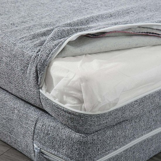 Draagbare Matras - Opvouwbaar Slaapbed - Gasten Ontvangen - Ruimtebesparend Ontwerp - 200 cm Lengte - Donkergrijs — afbeelding 2