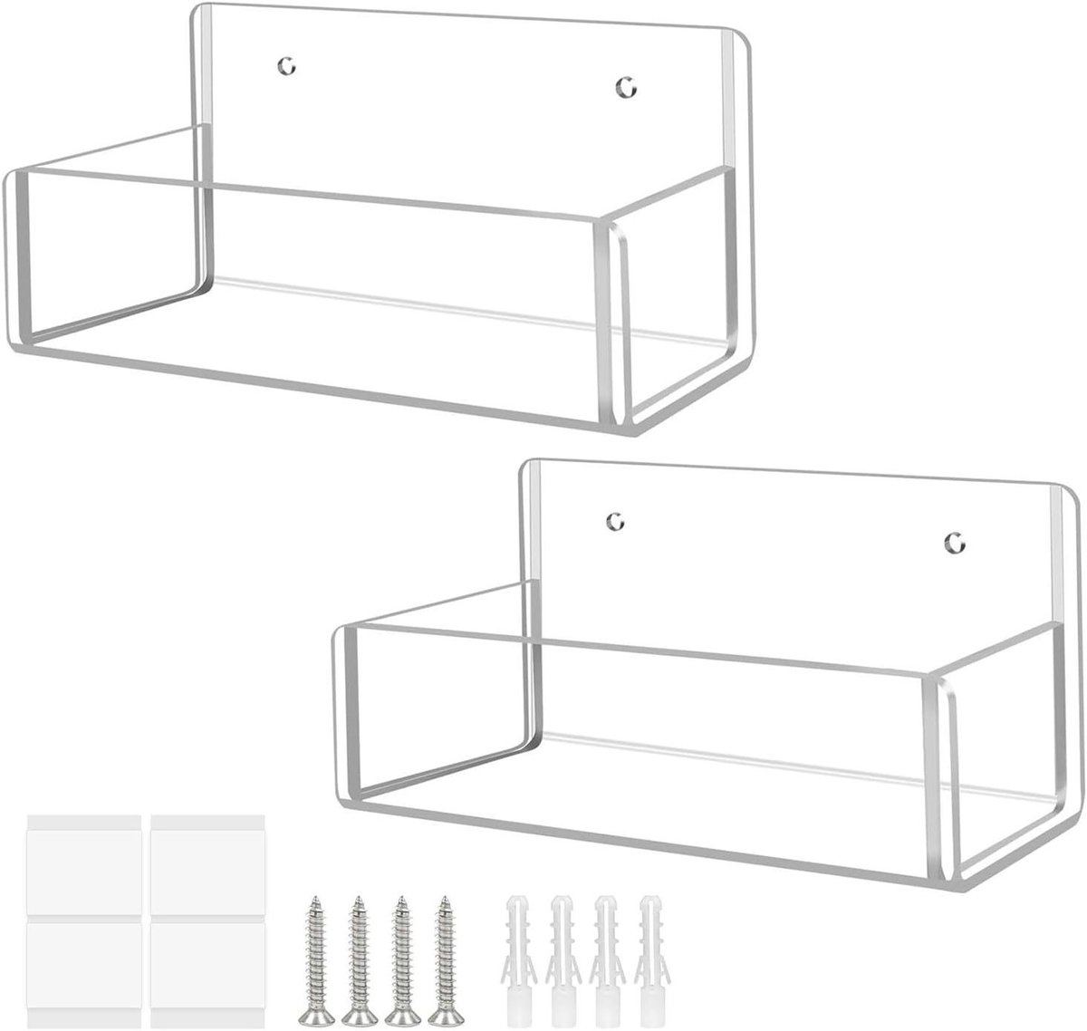 Kruidenrek Set - Keuken Organizer - Keuken Opbergen - Transparant Acryl - 2 Delig - Transparant