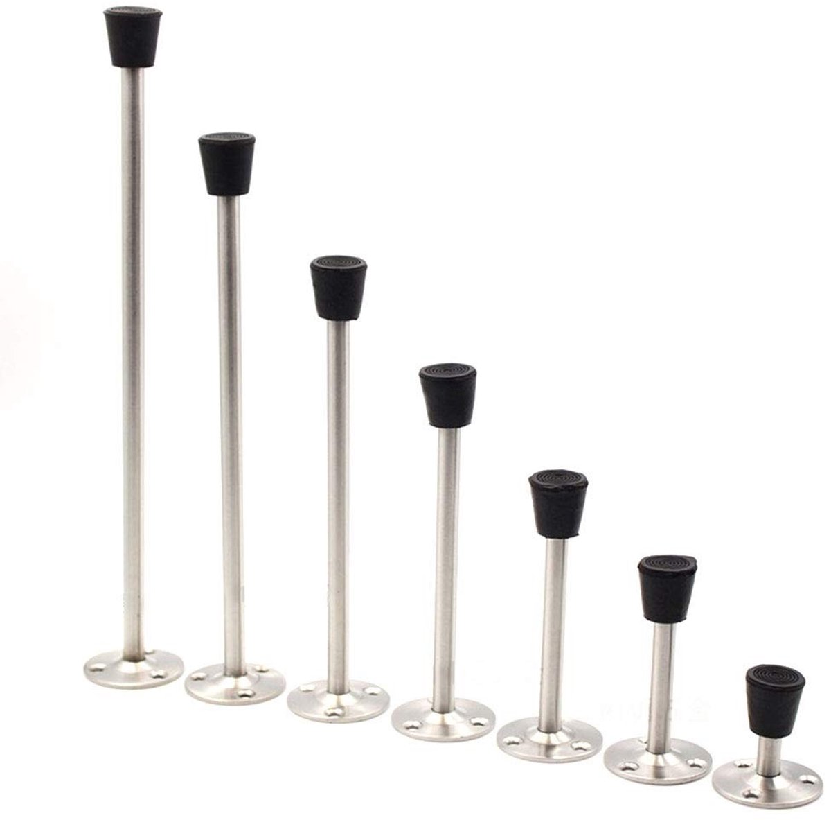 Cosensi - Dailygoody - Deurstop - Roestvrij Staal - Duurzaam en Geluiddempend - 250 mm - Zelfklevende Deurstoppers - Ideaal voor Thuisgebruik - Modern Design