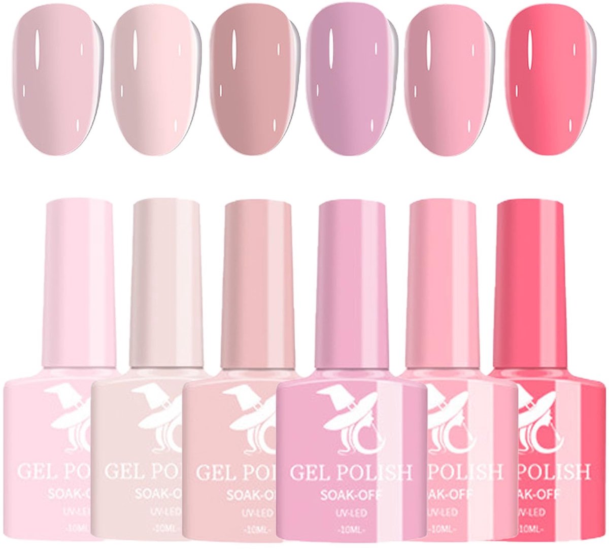 Cosensi - Dailygoody - UV-nagellak gelset - Sneldrogend - 6 stuks - Duurzaam - Natuurlijke ingrediënten - 40 dagen houdbaar - Voor professionele nagelstyling