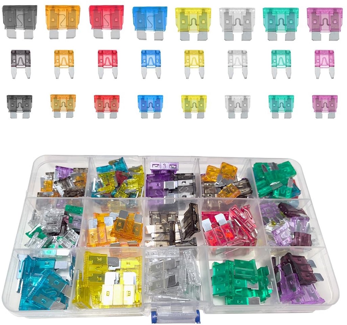 Cosensi - Dailygoods - Assortiment Mini-Autozekeringen voor Diverse Toepassingen