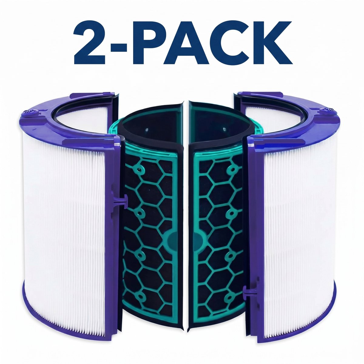 Parts Luchtreiniger - HEPA filter 969048-05 - Voor Dyson Pure Cool & Hot+Cool Luchtreiniger (TP04/HP04/DP04/TP05/HP05/TP07) - Eenvoudige installatie - 2-delige set