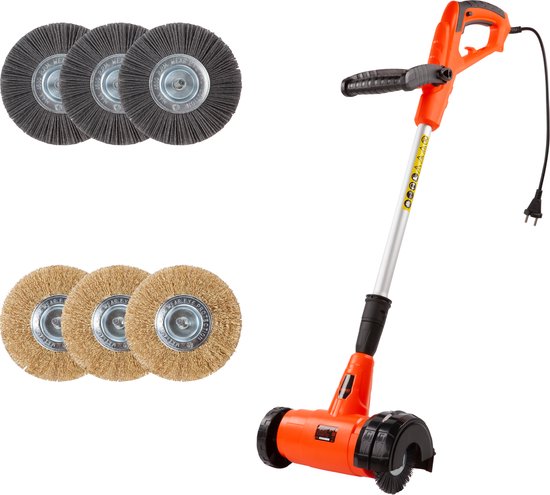 Kibani elektrische onkruidborstel 400W - Inclusief 6 borstels - 11cm diameter - Voegenreiniger - Stalen en Nylon borstel - Voegenborstel - Onkruidverwijderaar - Onkruidverdelger - Voegborstel