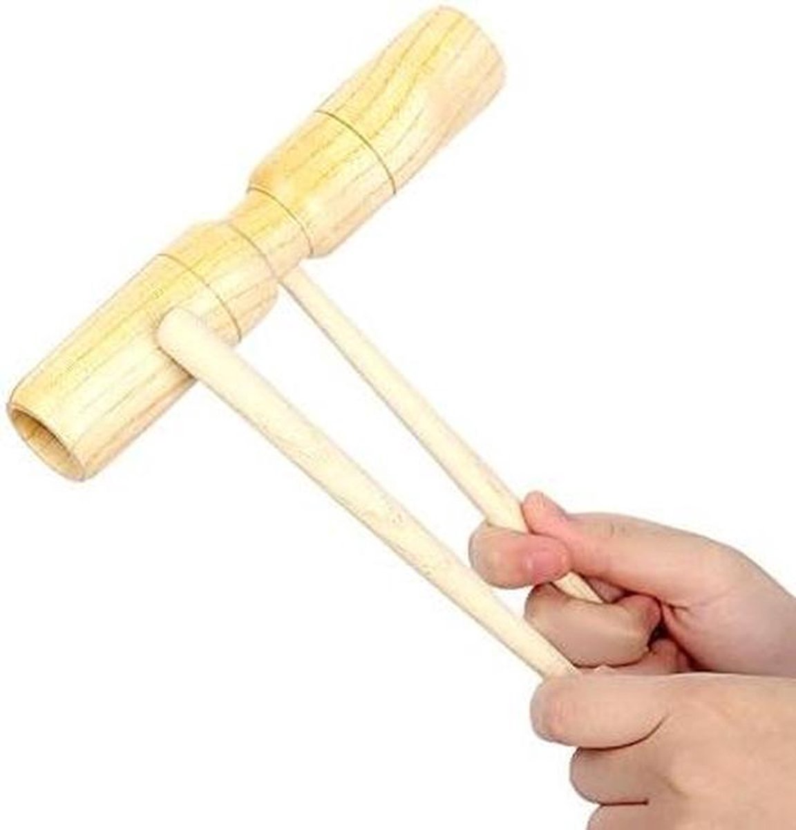 Houten Kraai Geluid - Percussie Instrument - Muziek Leren - Twee Tonen Geluid - 17.5 cm - Houtkleur