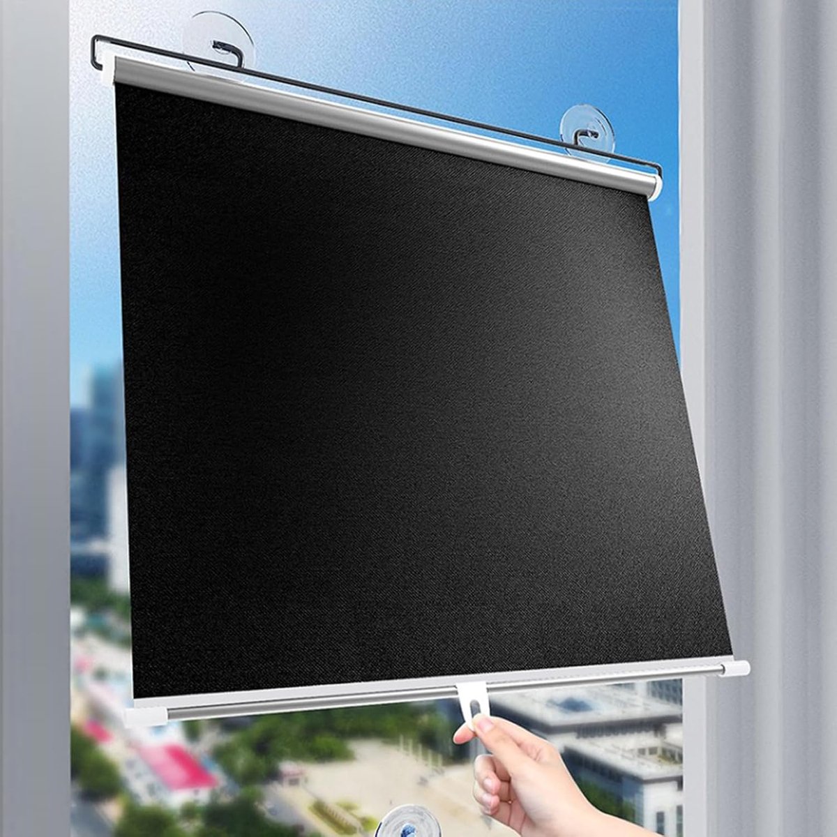 Rolgordijnen Verduisterend - 40cm x 60cm - Met Zuignappen - Telescopisch - Zonwering Doek