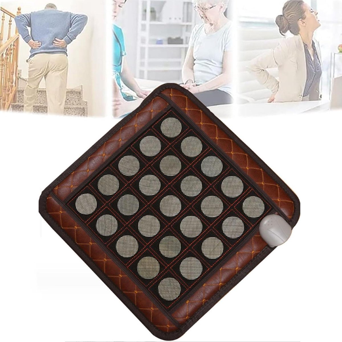 Verwarming Pad - Warmtekussen - Ontspanning - Natuursteen - 45x45 cm - Zwart