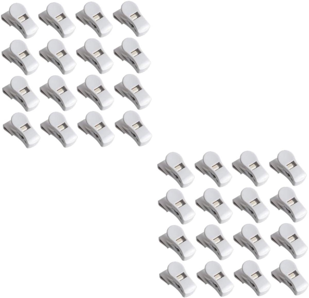 Koelkast Clips - Opbergclips - Koelkast Organiseren - Eenvoudige Installatie - 32 Stuks - Grijs