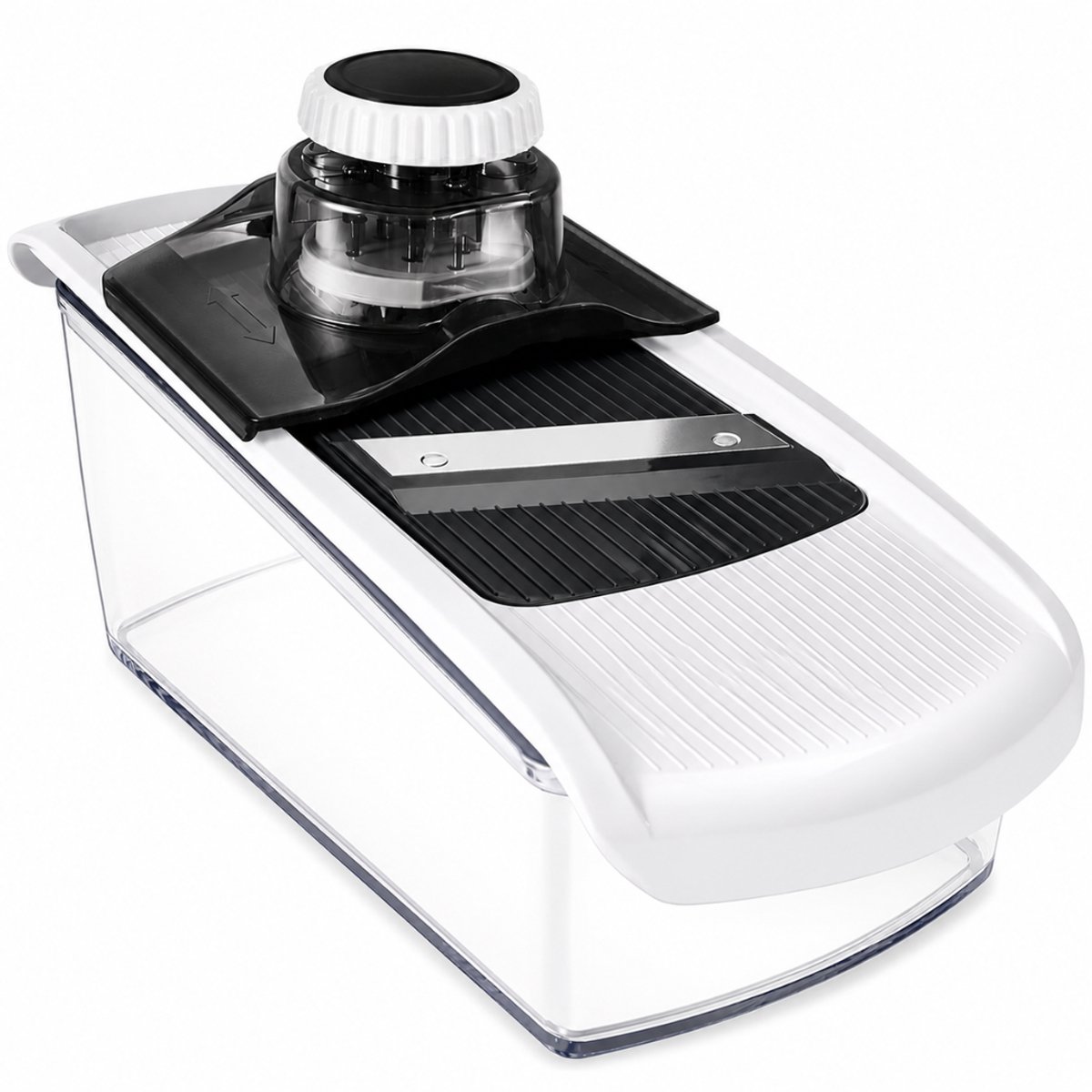 DnA® Groentesnijder - Mandoline Keukensnijder - Mandoline Groentesnijder - Zwart/Wit - 12cm x 26cm x 29cm