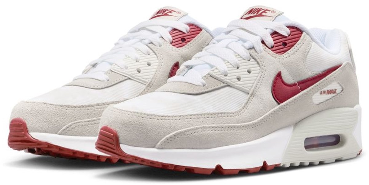Nike Nike Air Max 90 SE GS “” Light Bone Crimson”” Sneakers Unisex Wit