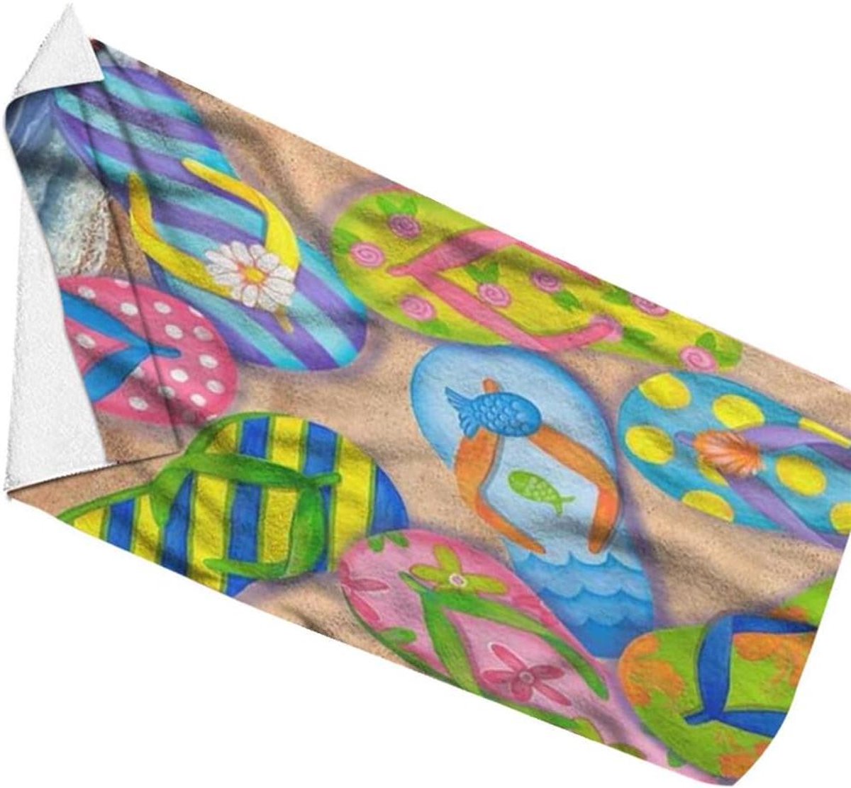 Strandhanddoek - Reishanddoek - Zandvrij Genieten - Sneldrogend - 70x150CM - Multicolor