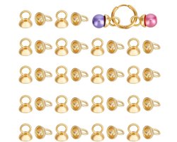 Dailygoods - Set van 40 Echte Gouden Krimpkappen voor Sieraden