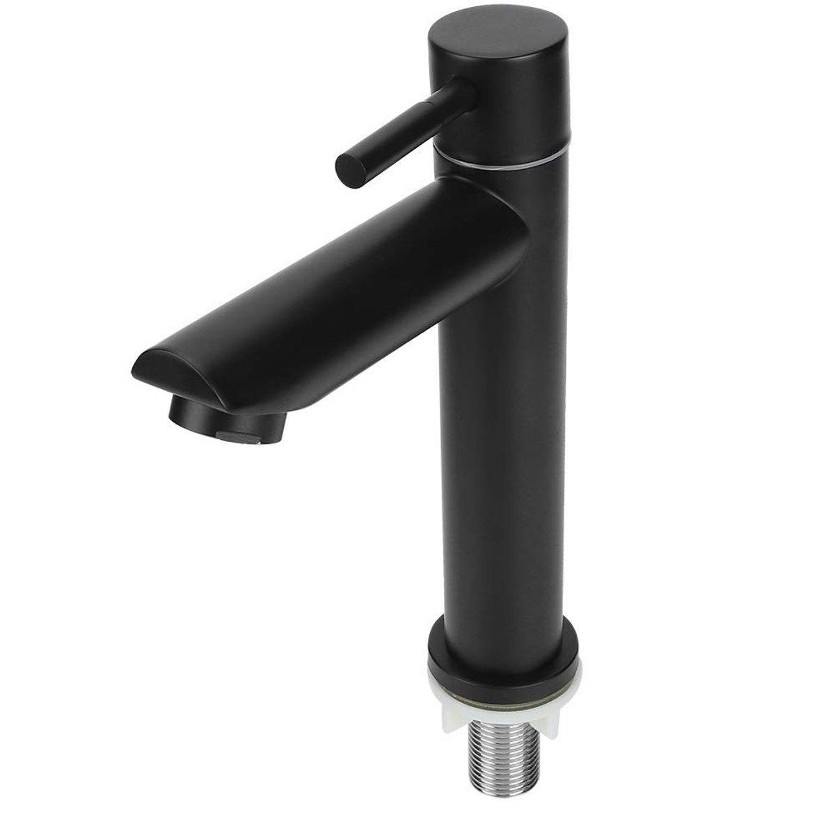 Dailygoods - Dailygoody - Koudwaterkraan - Badkamerkraan - Duurzaam roestvrij staal - Zwart - Eengreepsmengkraan - Geschikt voor toilet en badkamer