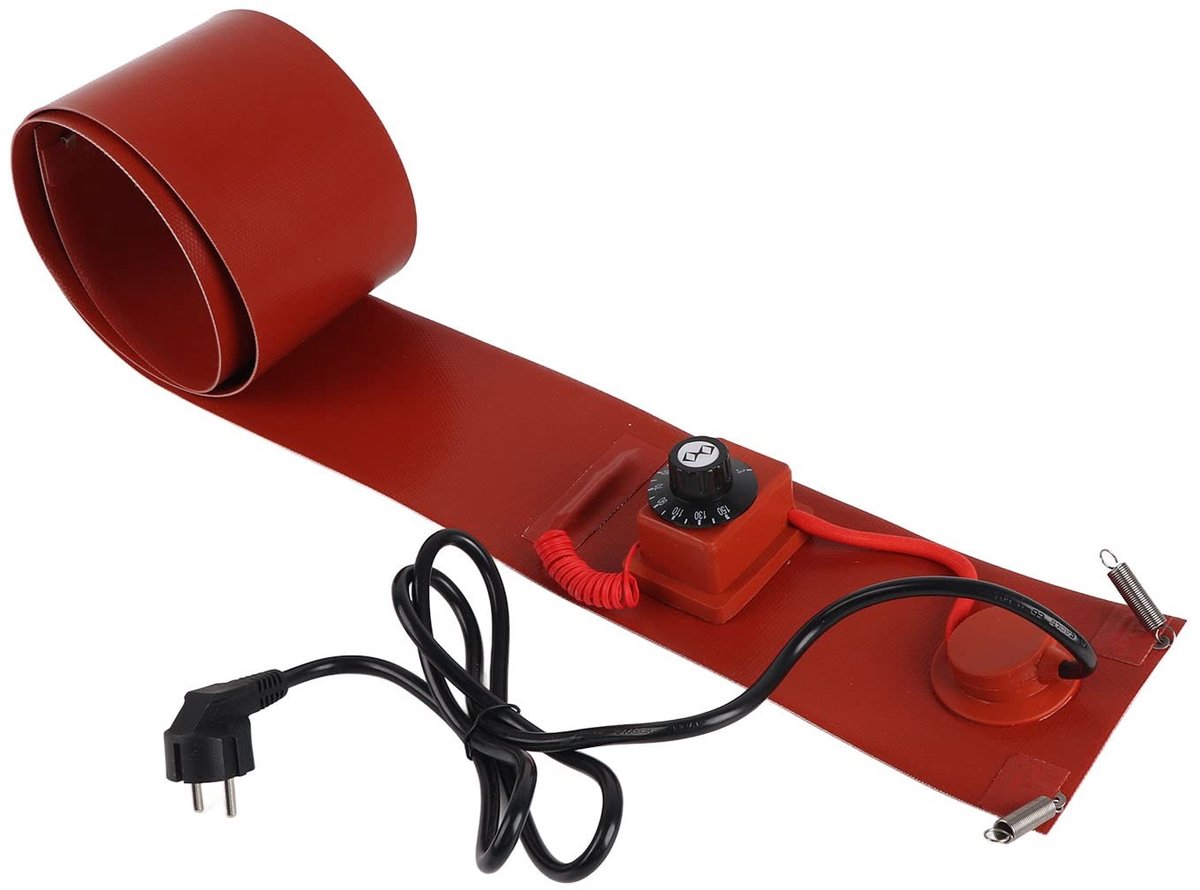 Dailygoods - Dailygoody - Metalen Vatverwarmer - Verwarmingsband - 200L - 1000W - Temperatuurregeling 30-150℃ - Geschikt voor propaantanks en vaten - 125mmx1740mm