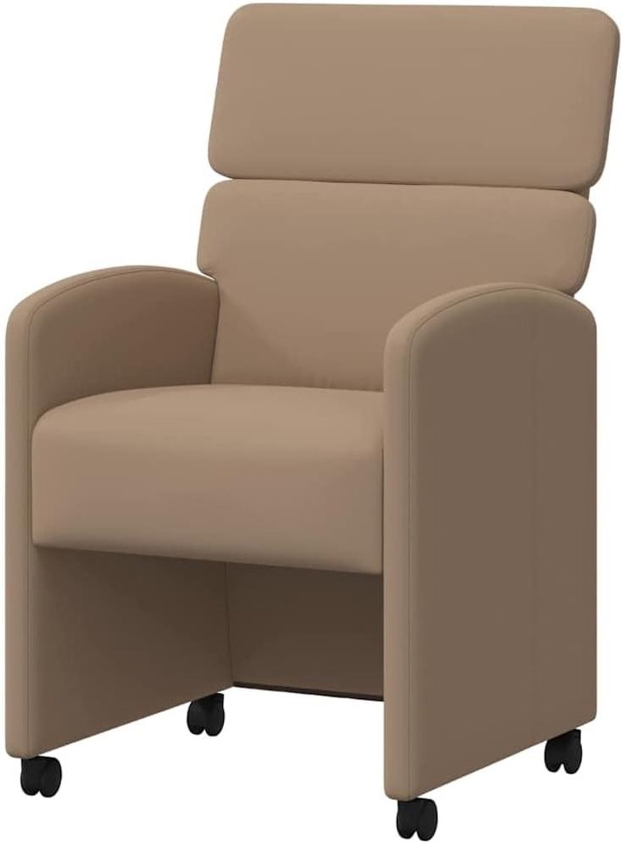 Ergonomische eetkamerstoelen met kunstleer en metalen frame, eetkamerstoelen met wieltjes,