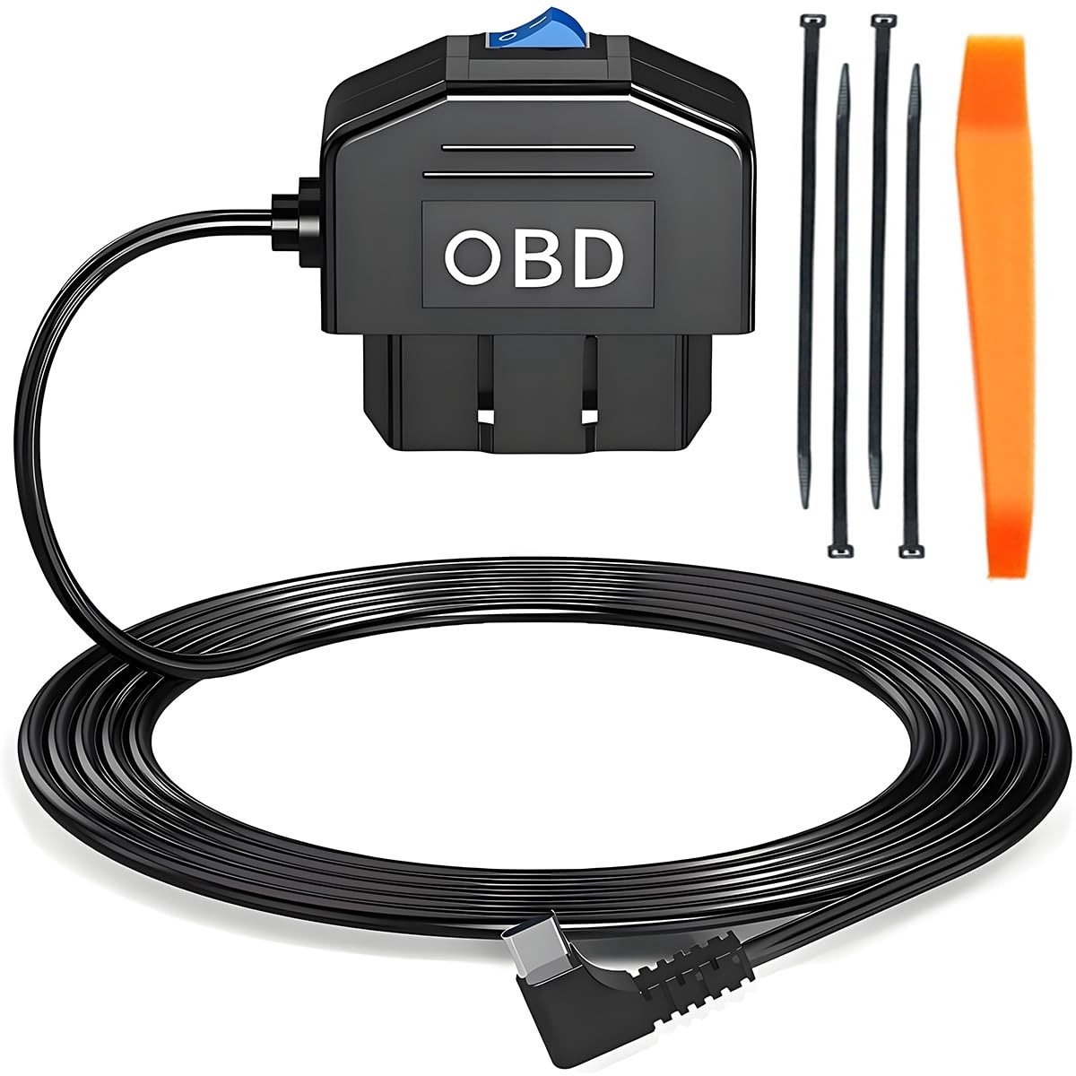 Cosensi - Dailygoods - Type-C OBD Netsnoer Adapter voor Dashcam en GPS