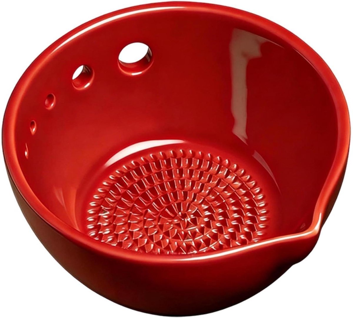 Knoflook Rasp - Groente Molen - Efficiënt Bereiden - 2-in-1 Ontwerp - 7x7cm - Rood