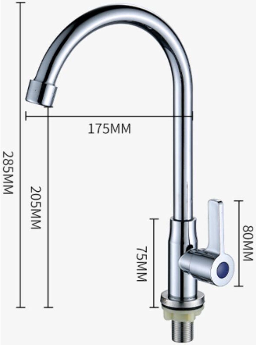 Messing kranen, koudwaterkranen, keukengerei, kranen geschikt voor groente- en wasbakken, kranen van zinklegering, staande keukenkranen, vrijstaande waterdispensers geschikt voor de wastafel