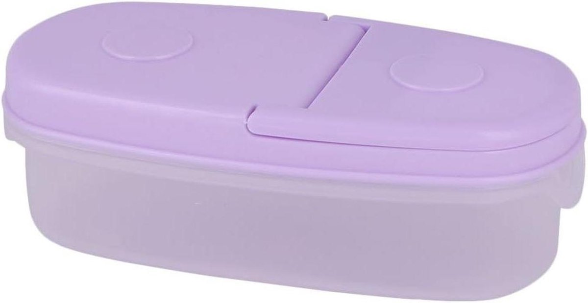 Ruilogod Plastic Family Kitchen Koelkast Diepvries Food Fresh Keeping Storage Box Purple