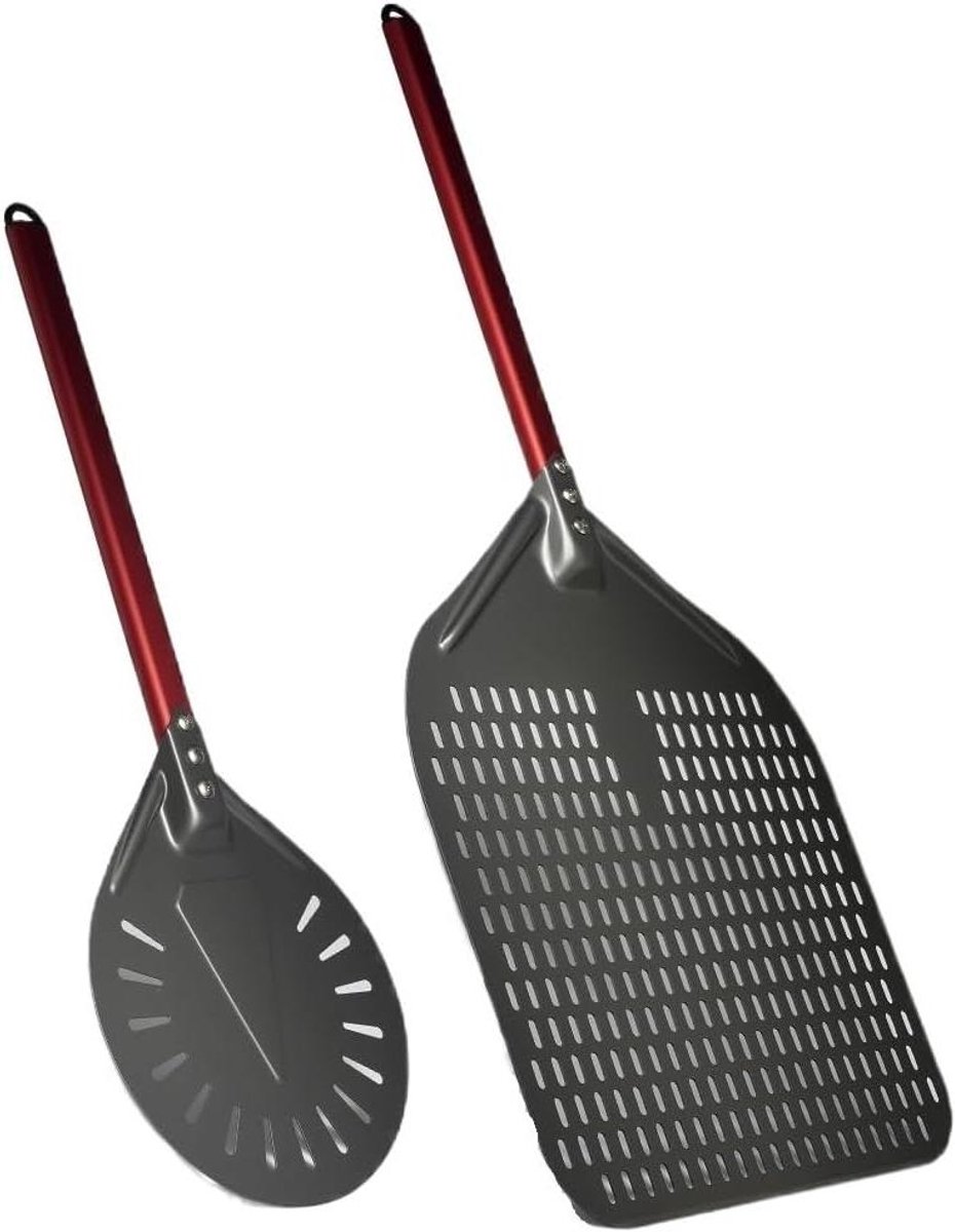 Pizzaschep - Pizza schep - Pizza Bakken - Hittebestendig Metaal - 33 cm - Zilver