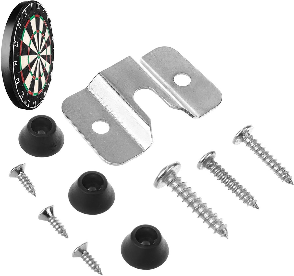 Ophangset Dartspel - Wandhouder Dartbord - Stevig Ophangen - U-vormig Ontwerp - 5 cm Breed - Zwart