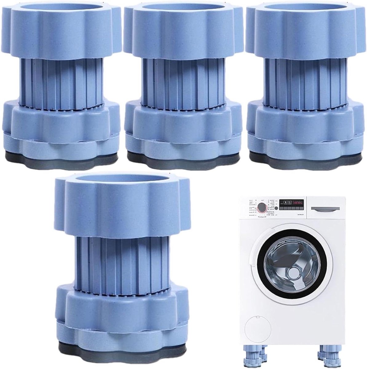 Wasmachine voetkussens - Antislipmatten - Stabiliteit Apparaten - Schokabsorberend - 4 stuks - Zwart