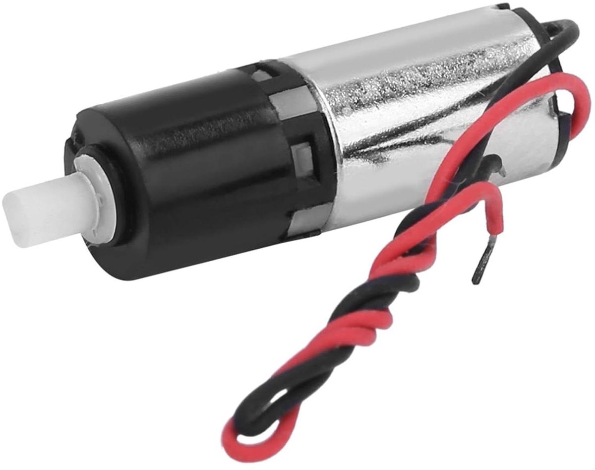Reductiemotor Metaal - Mini DC Motor - Modelbouw Projecten - Hoog Koppel - 6 mm - Zilver