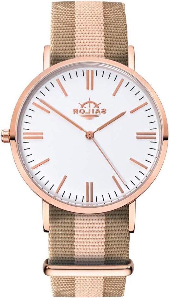 Dames Horloge - Pols Horloge - Dagelijks Gebruik - Verstelbare Nylon Band - 36mm Kast - Bruin Beige