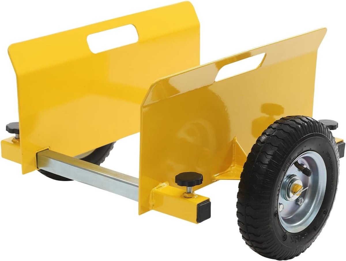 Krachtige verstelbare platenwagen met 8 inch wielen voor gipsplaten en wandpanelen, 41,2 x 40 x 30 cm, ideaal voor klussen en transport van bouwmaterialen
